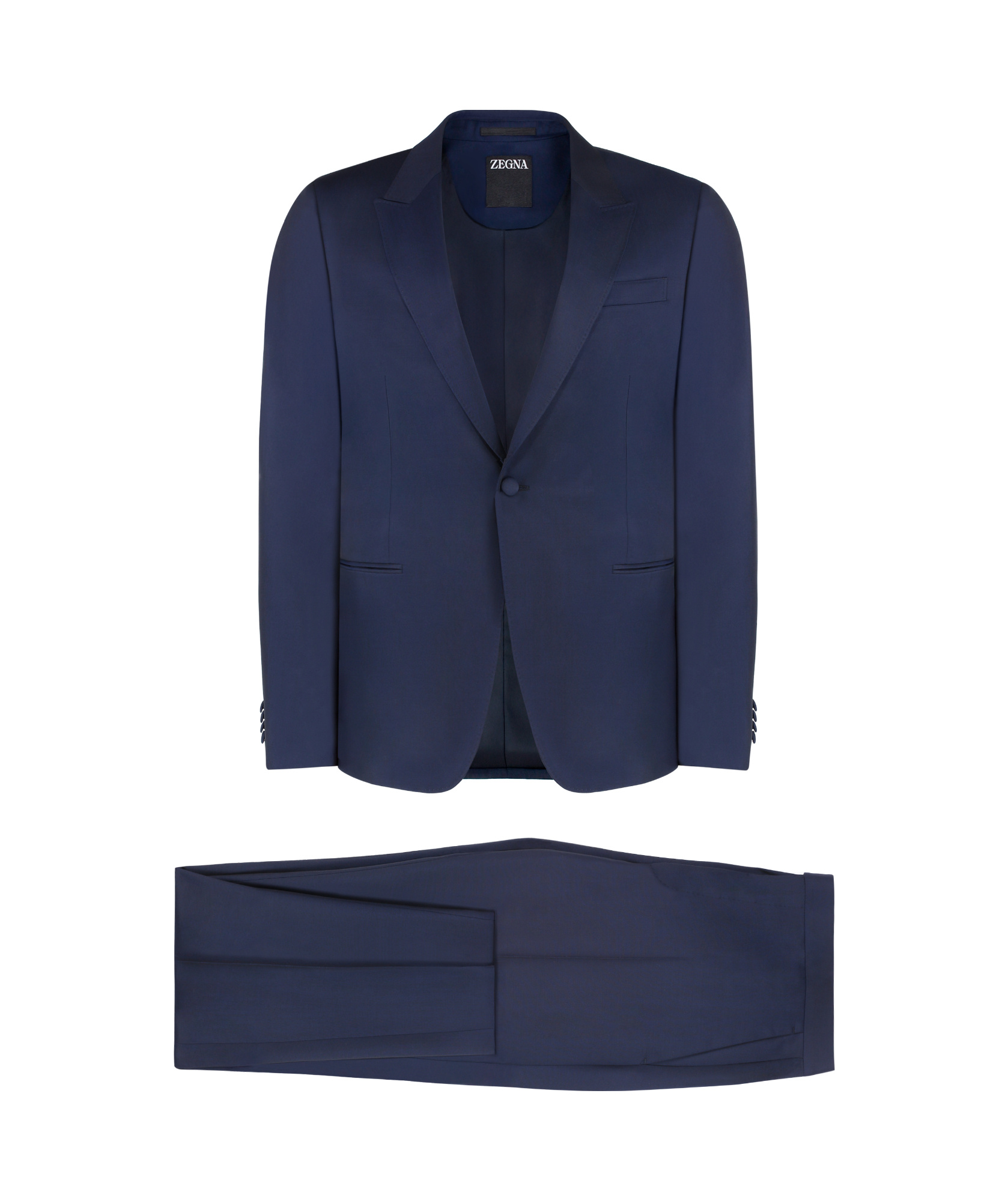 Zegna Single-breasted Suit In Navy Blue