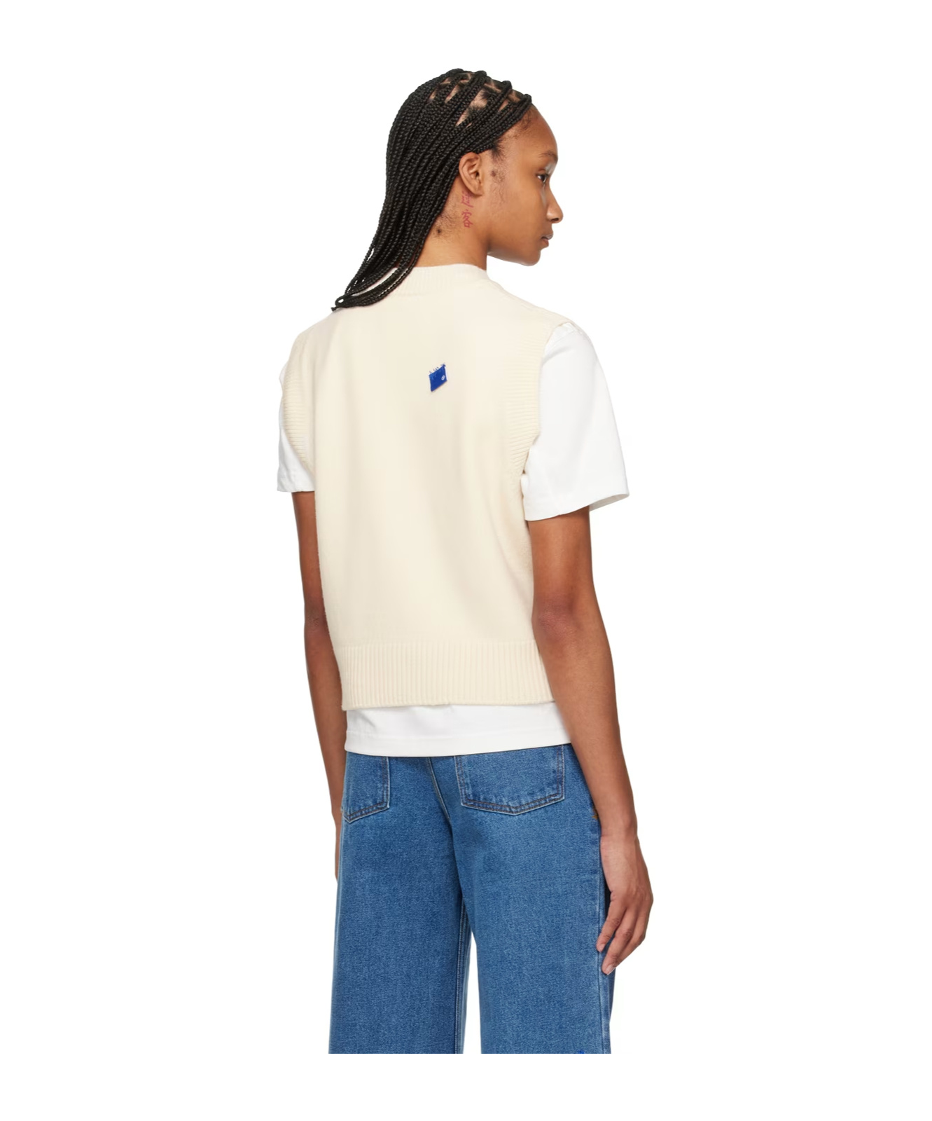 Ader Error Trs Tag Knitted Vest In White