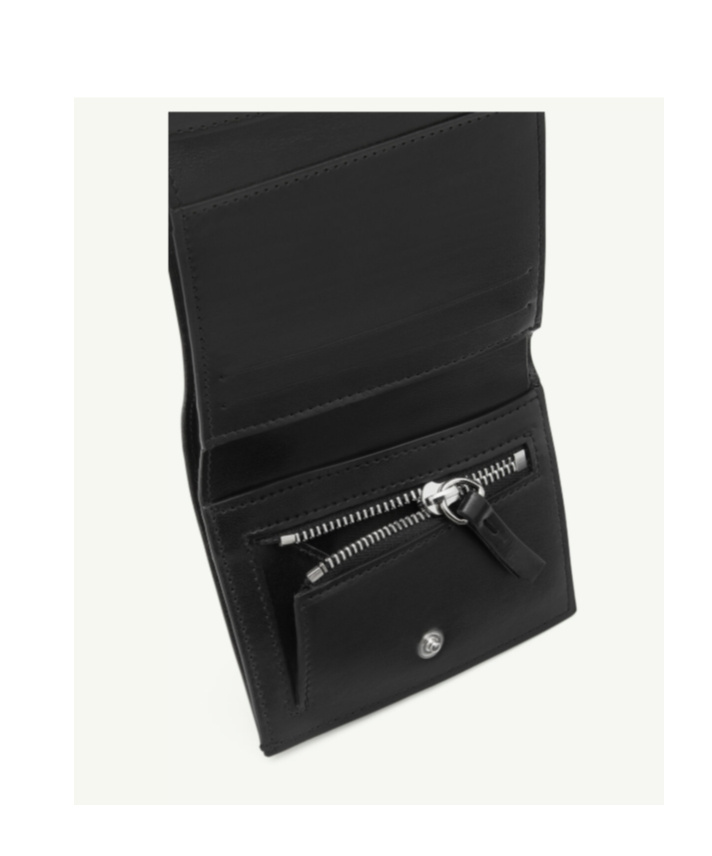 Mm6 Maison Margiela Numbers-plaque Tri-fold Wallet In Black