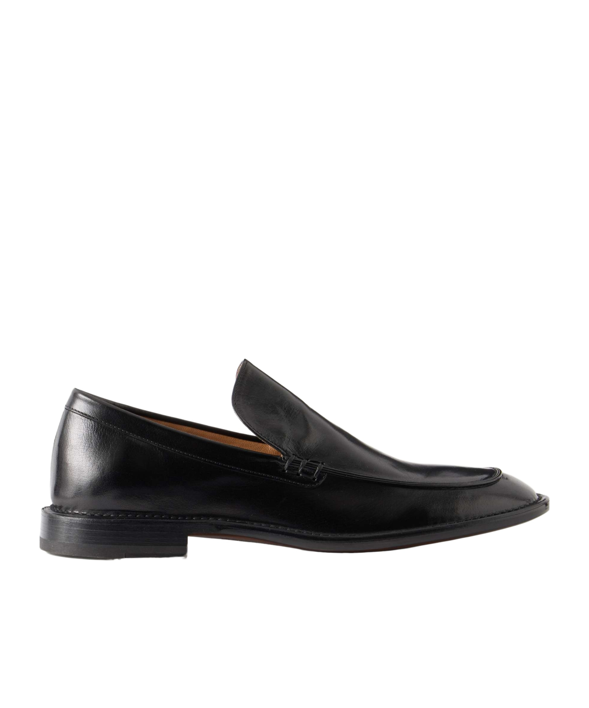 Calvin Klein Lido Leather Loafers In Black