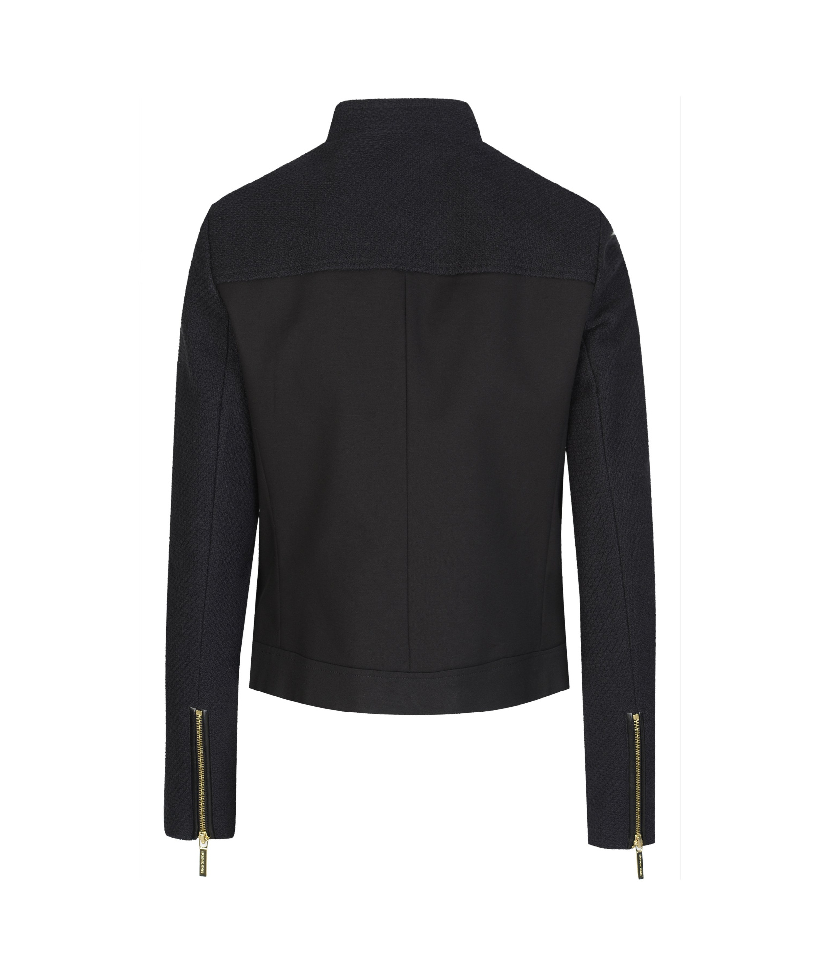 Michael Kors Zipped Panelled Jacket In Black