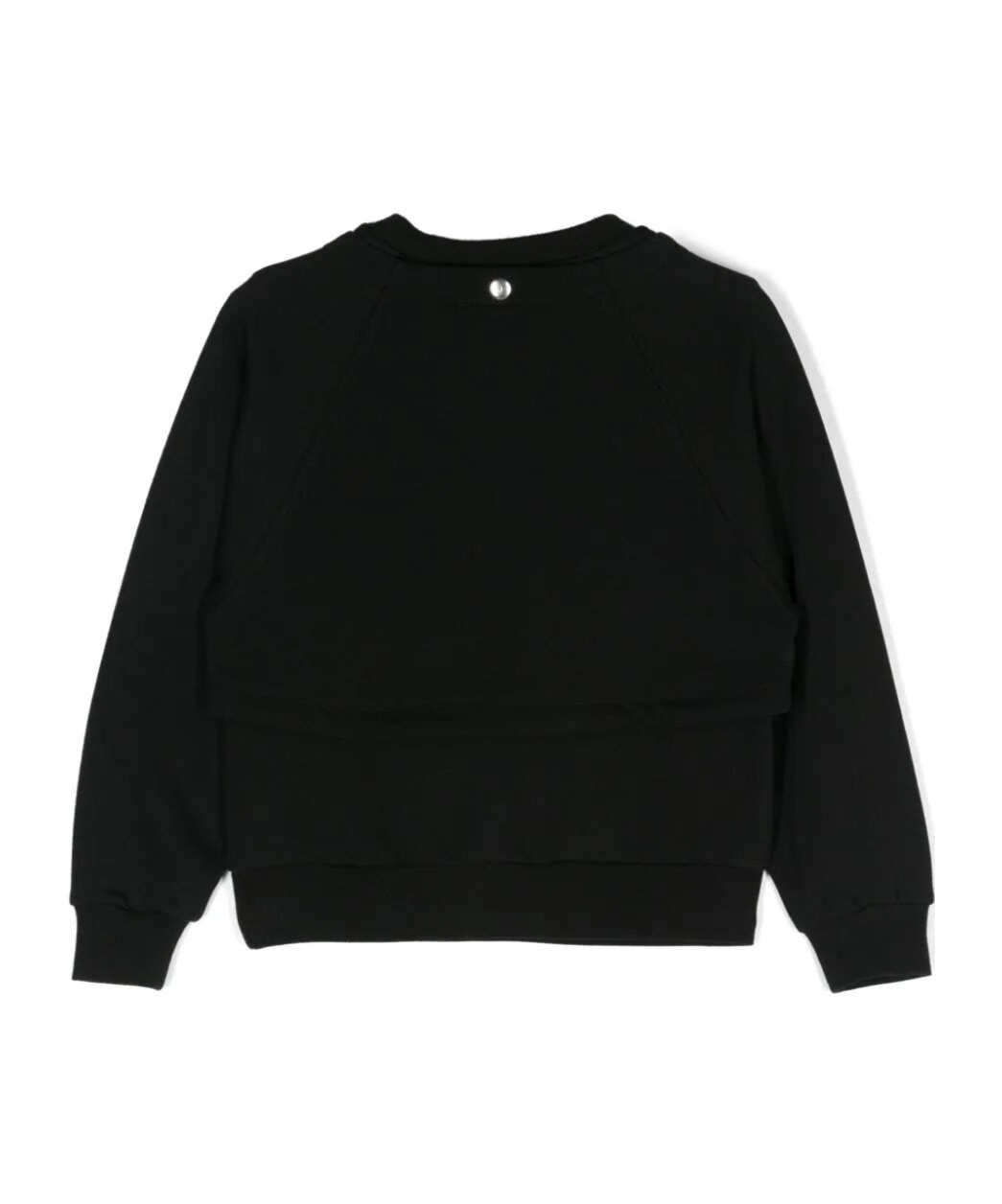 Monnalisa Layered Jersey Sweatshirt In Black