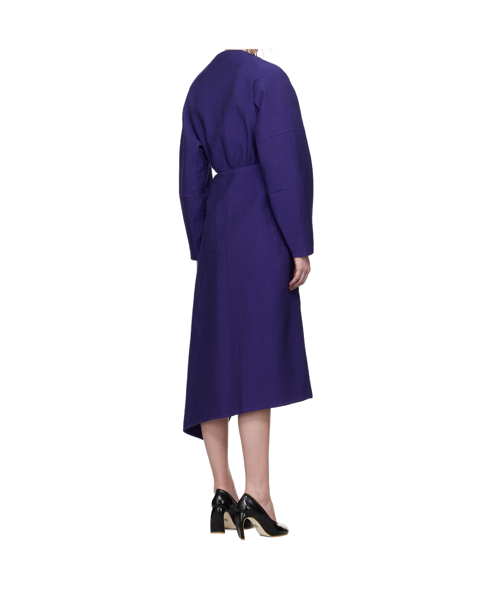 Tory Burch Purple Cotton Wrap Midi Dress