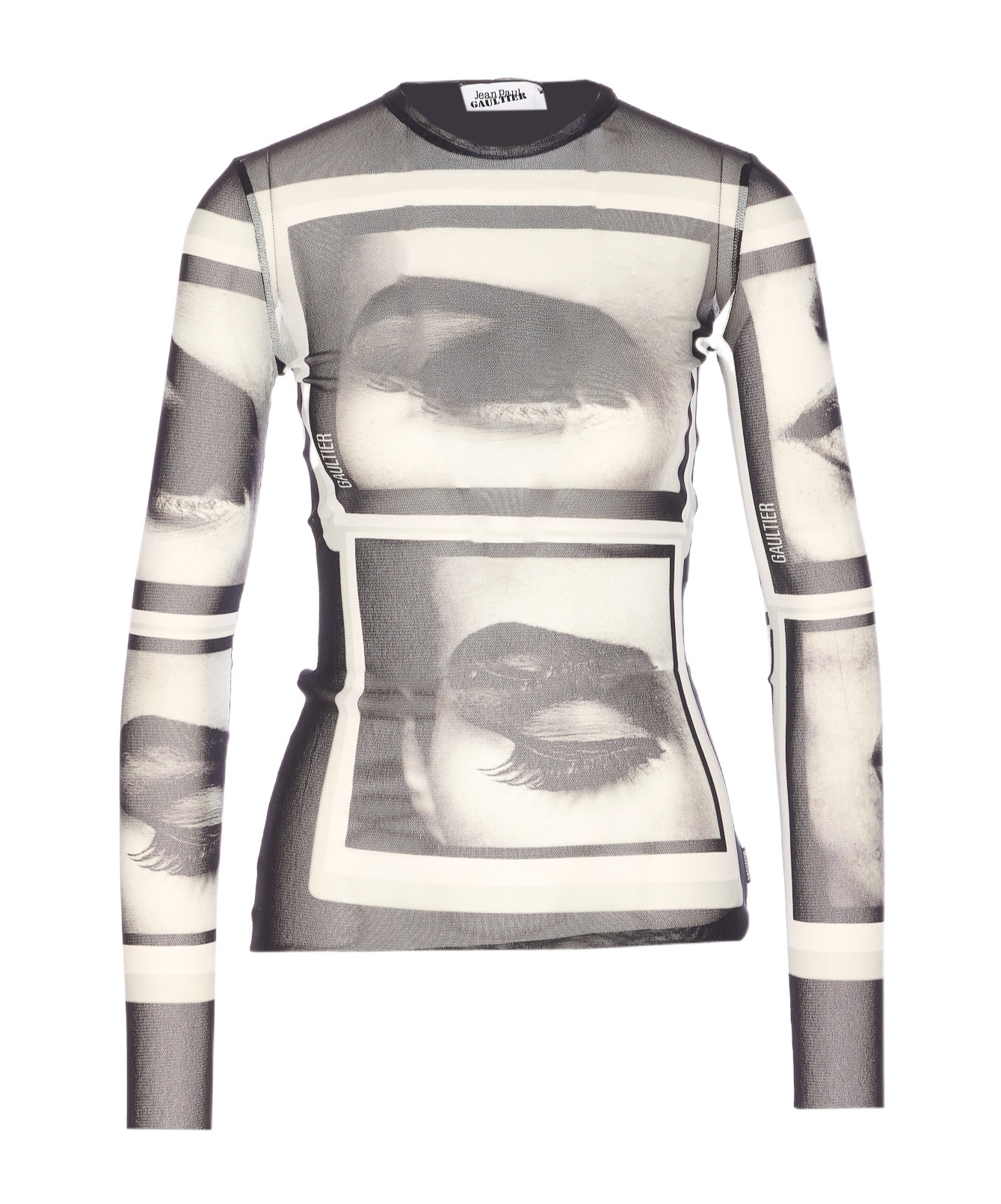 Jean Paul Gaultier Women Eyes And Lips Printed Long Sleeves Top In Multi