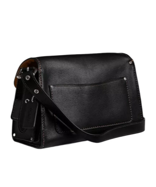 Coach Womens Cargo Turnlock Tabby Leather Shoulder Bag Black In Black