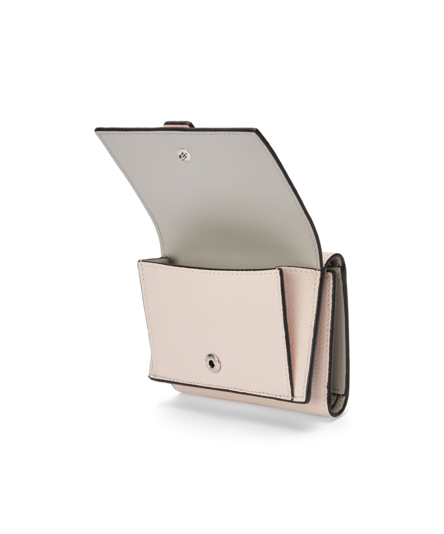 Loewe Trifold Wallet In Soft Grained Calfskin In Pink