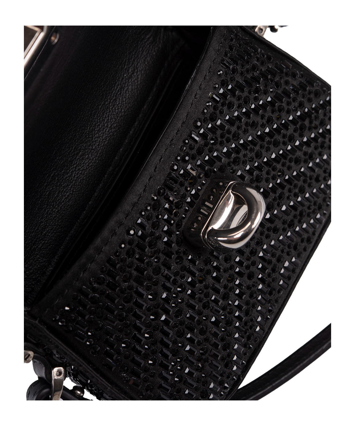 Ermanno Scervino Crystal Mini Shoulder Bag In Black