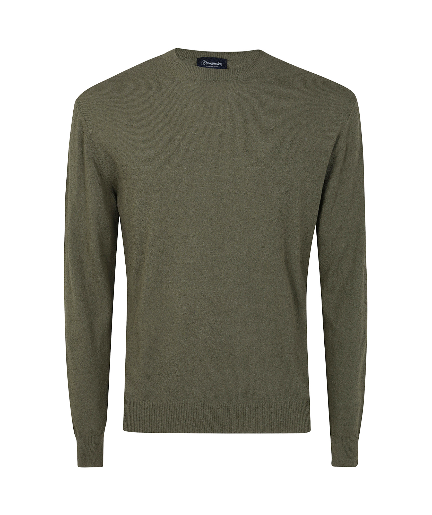 Drumohr Long Sleeves Round Neck Sweater In Green