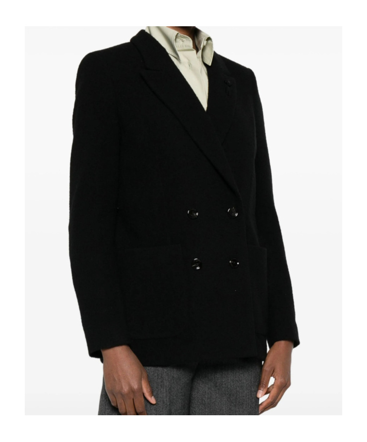 Lardini Double-breasted Blazer In Black