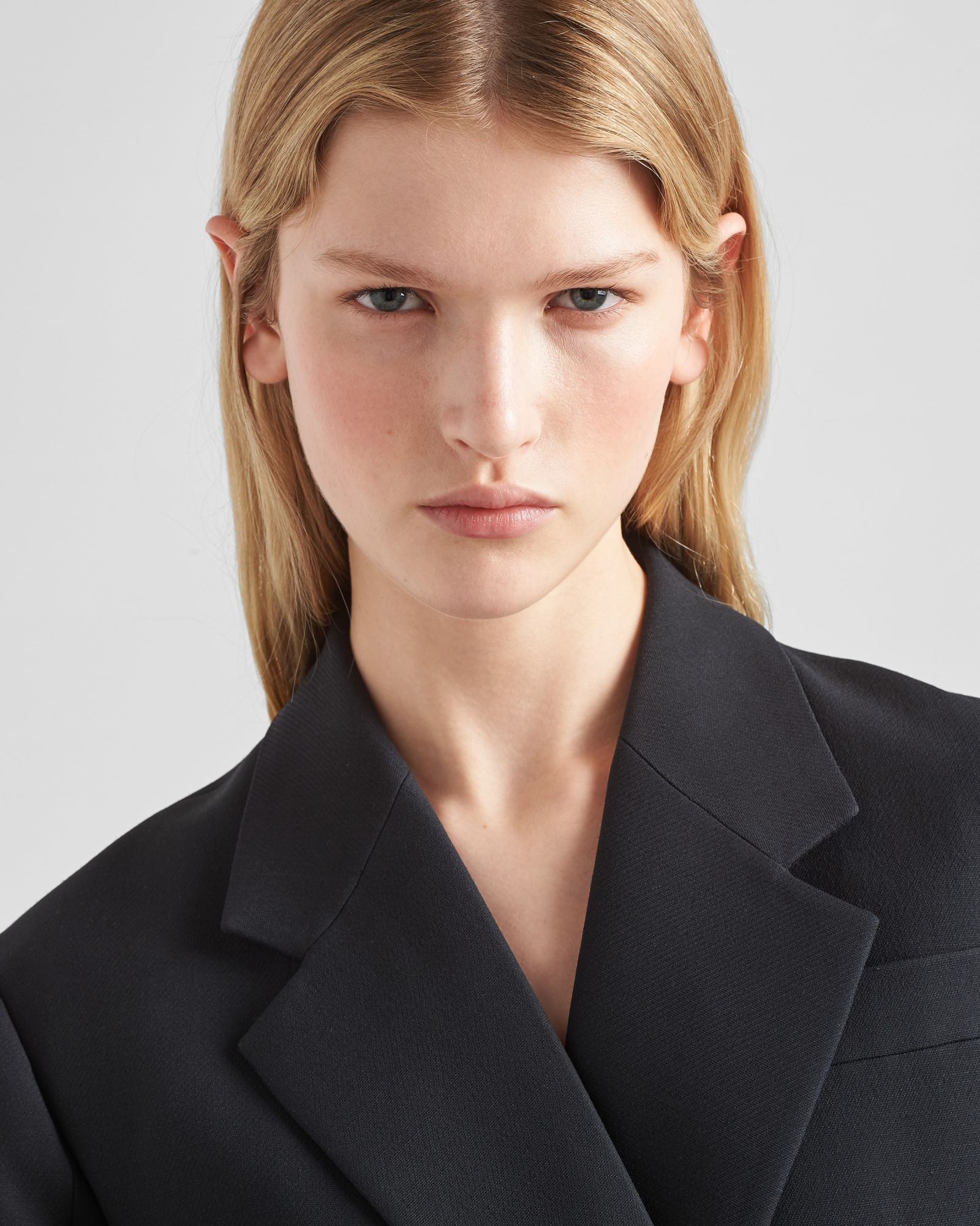 Prada Wool Double-breasted Suit Jacket In Black