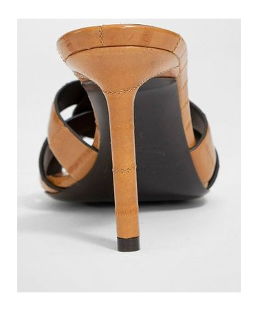 Saint Laurent Tribute Mule Sandal In Brown