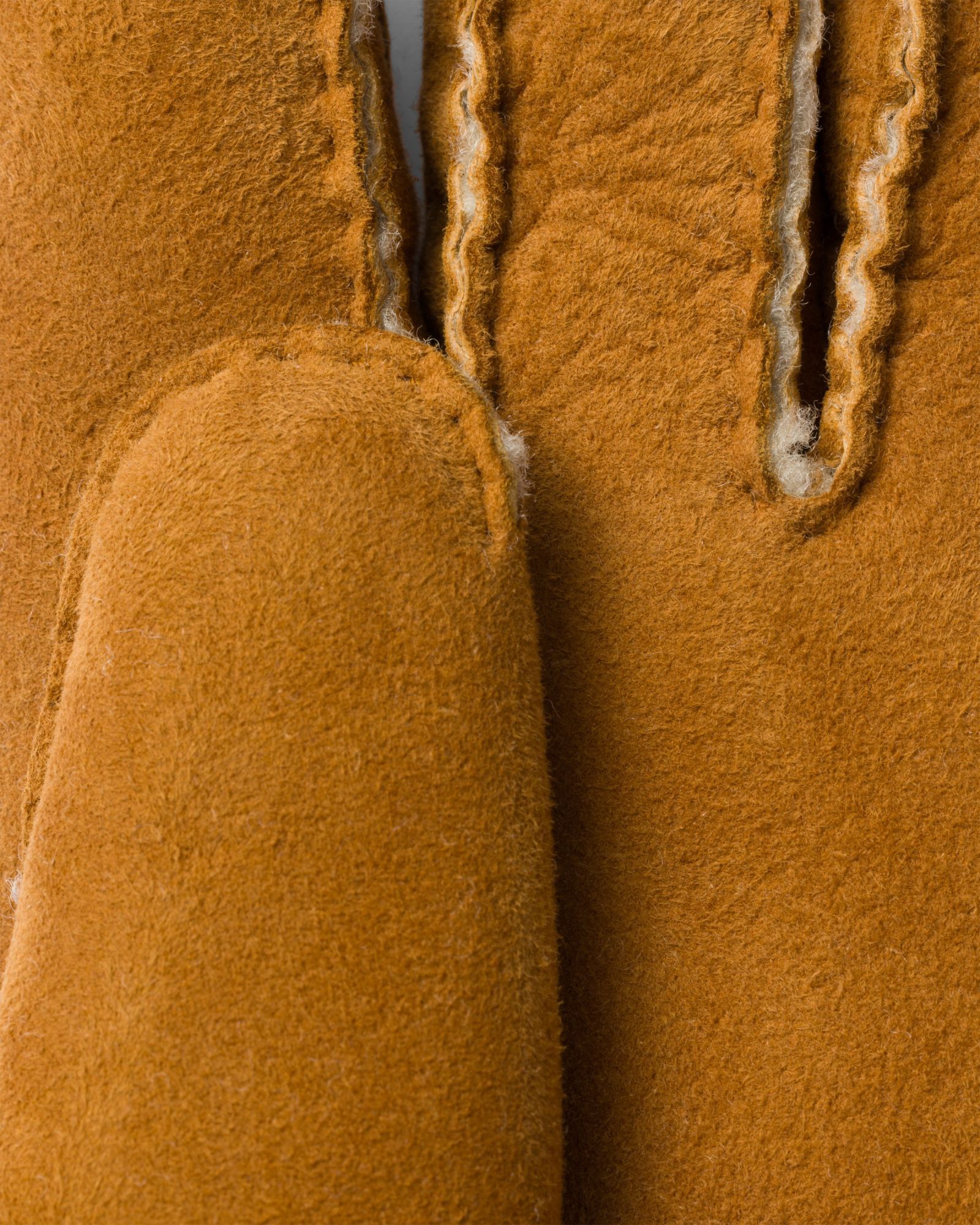 Prada Suede Sheepskin Gloves In Honey