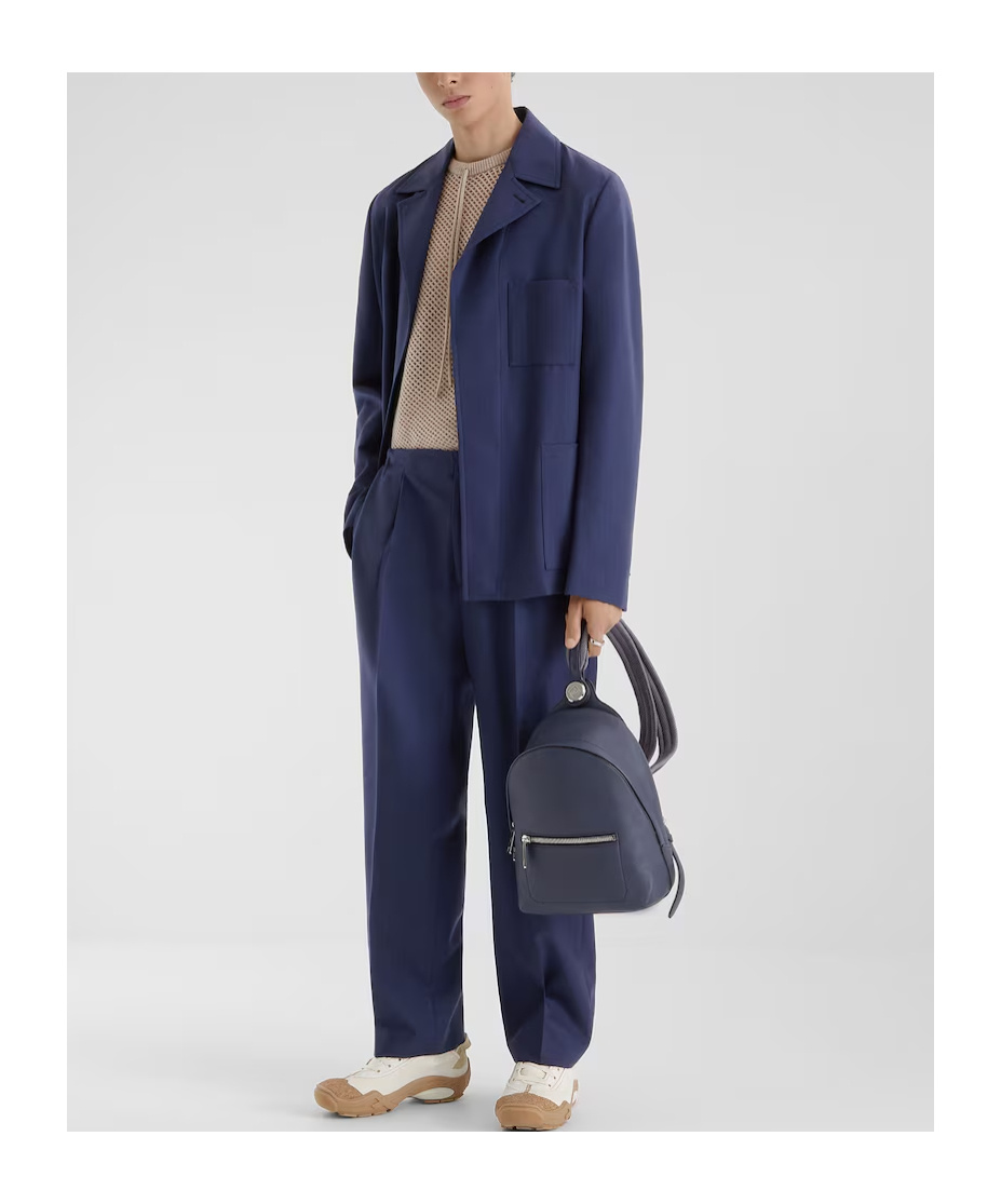 Fendi Straight-leg Tailored Trousers In Blue