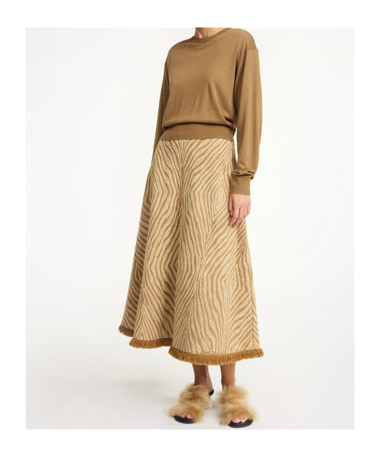Shop By Malene Birger Long-sleeved Sweater In Brown
