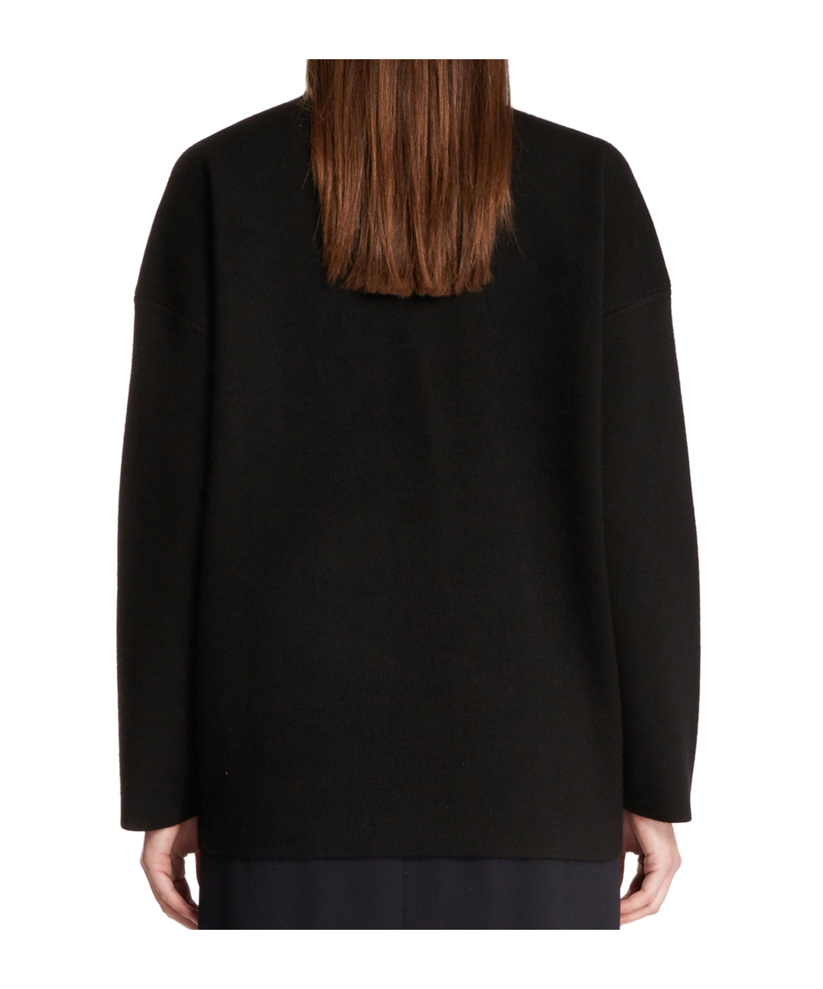 The Row Black Cashmere Zip Sweater In Black