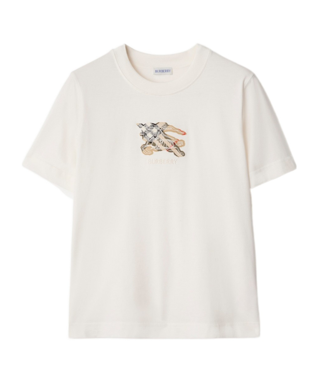 Burberry Graphic Print Short Sleeve Crew Neck T-shirt In White
