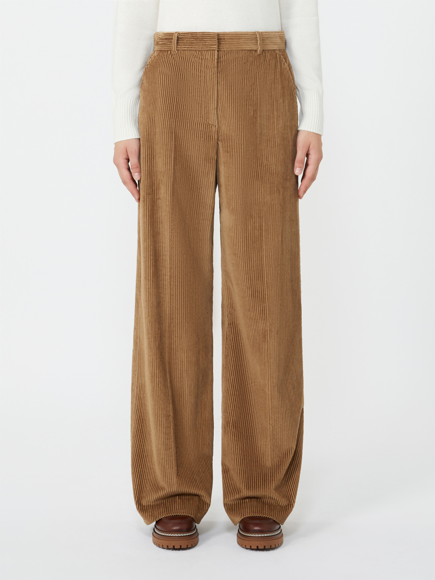 Weekend Max Mara Wide Leg Casual Pants In Brown