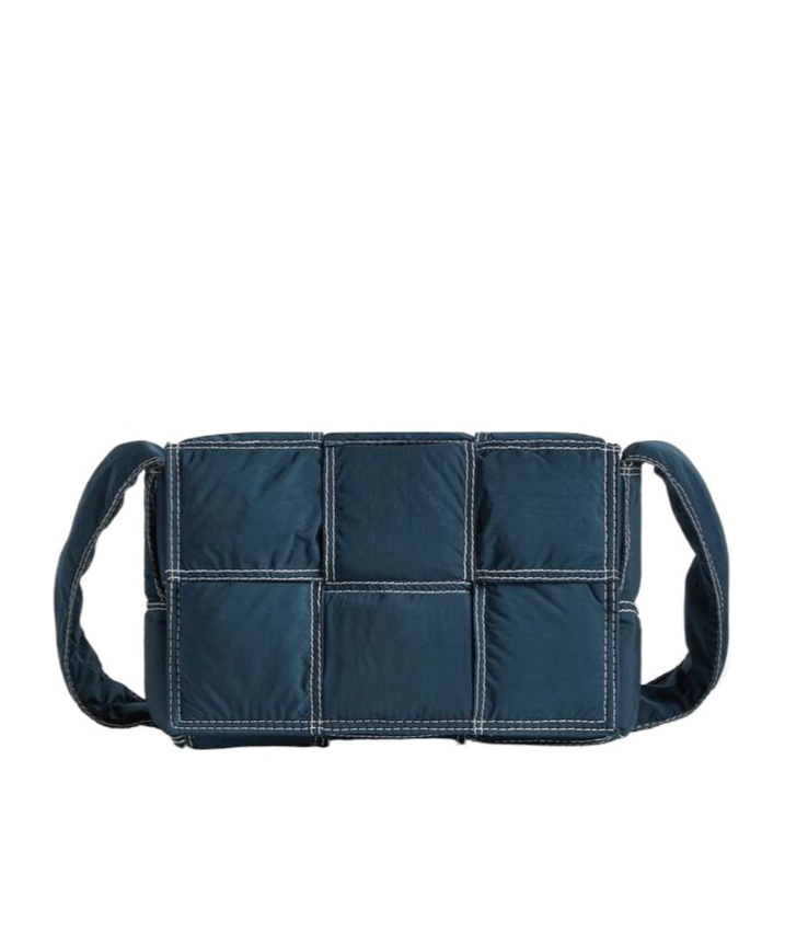 Bottega Veneta Small Tech Cassette Padded Shoulder Bag In Blue