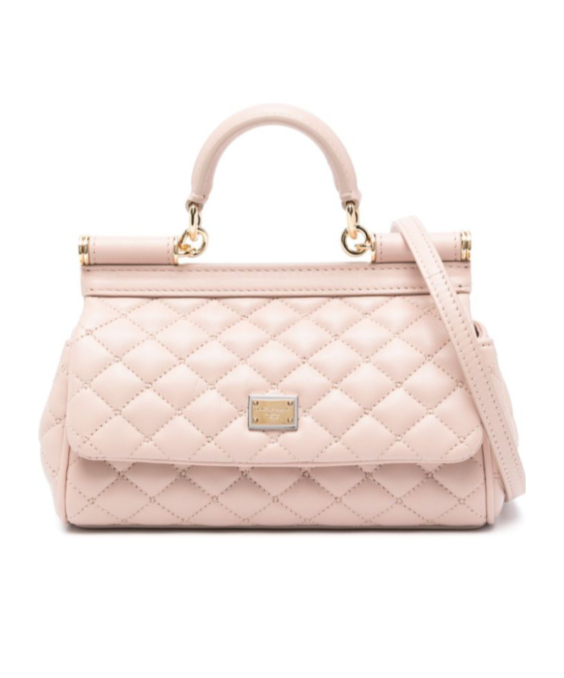 Dolce & Gabbana Small Sicily Handbag In Nude