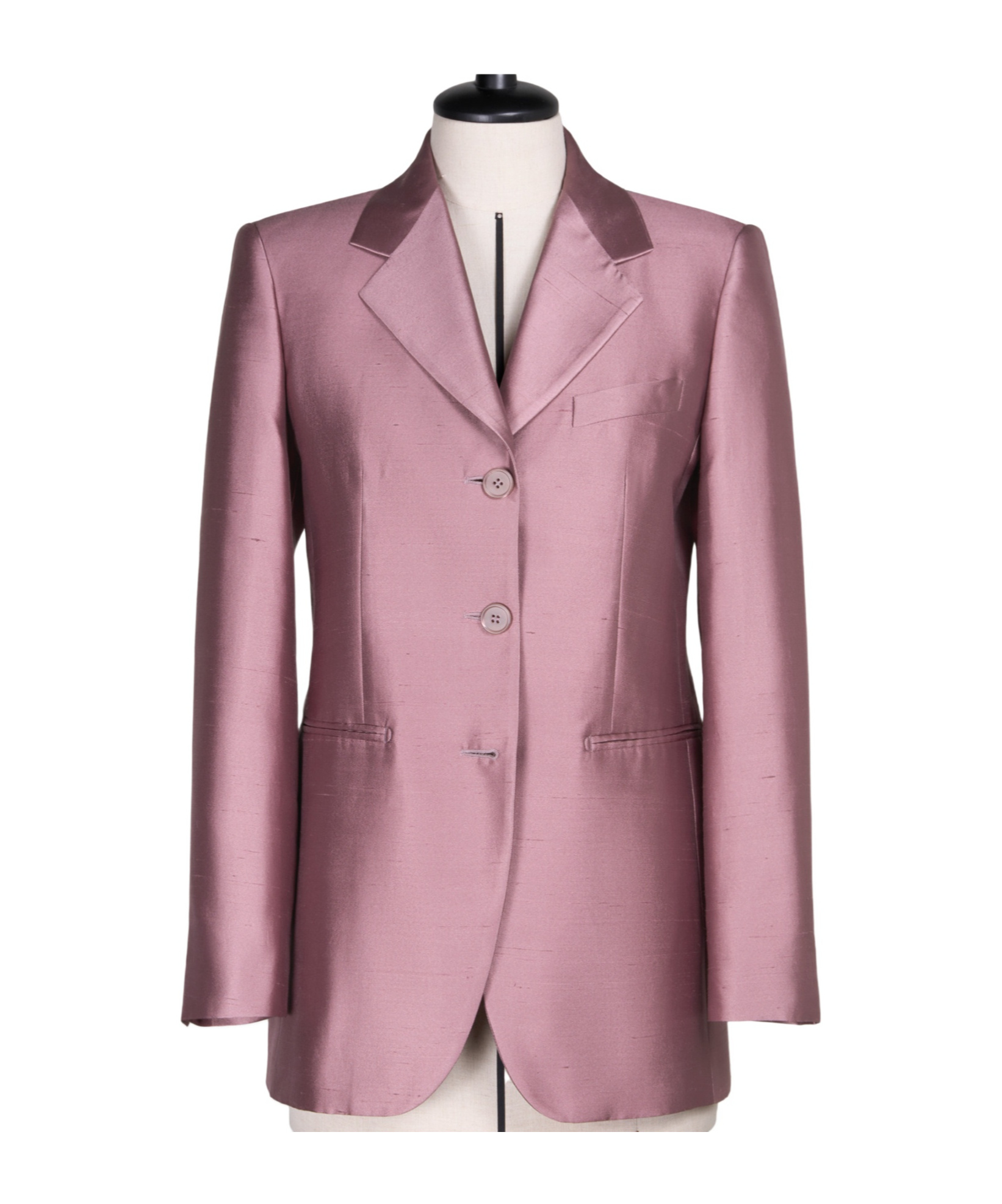 Max Mara Long-sleeved Suit Coat In Pink