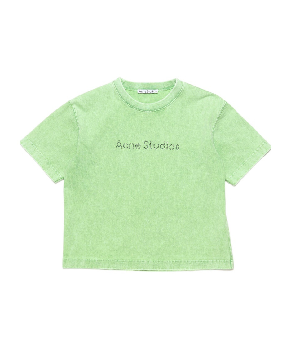 Acne Studios Oversized T-shirt With Fade-out Vintage Finish In Green