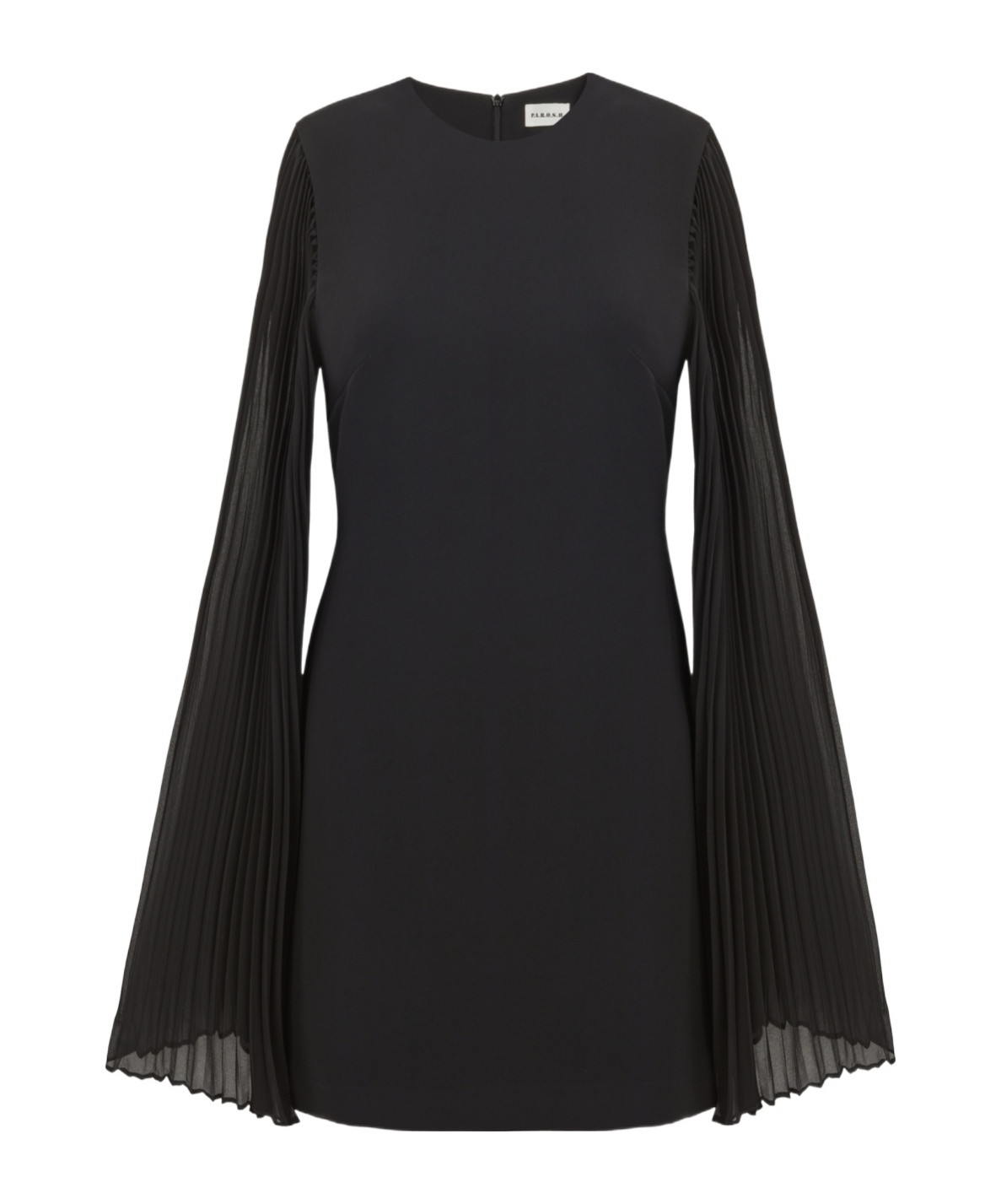P.a.r.o.s.h Georgette Sleeve Dress In Black