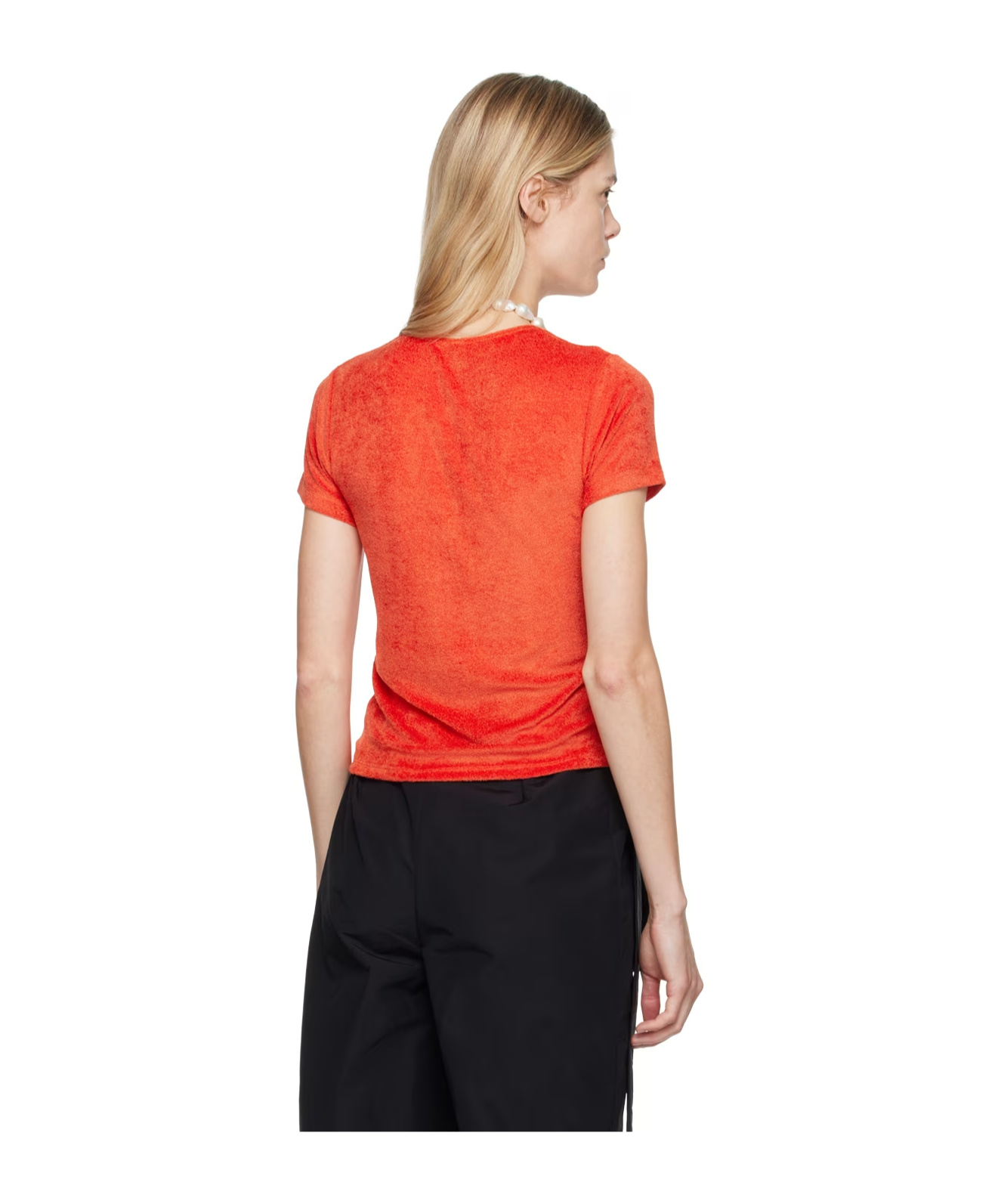 Baserange Item O-neck Short-sleeved T-shirt In Red