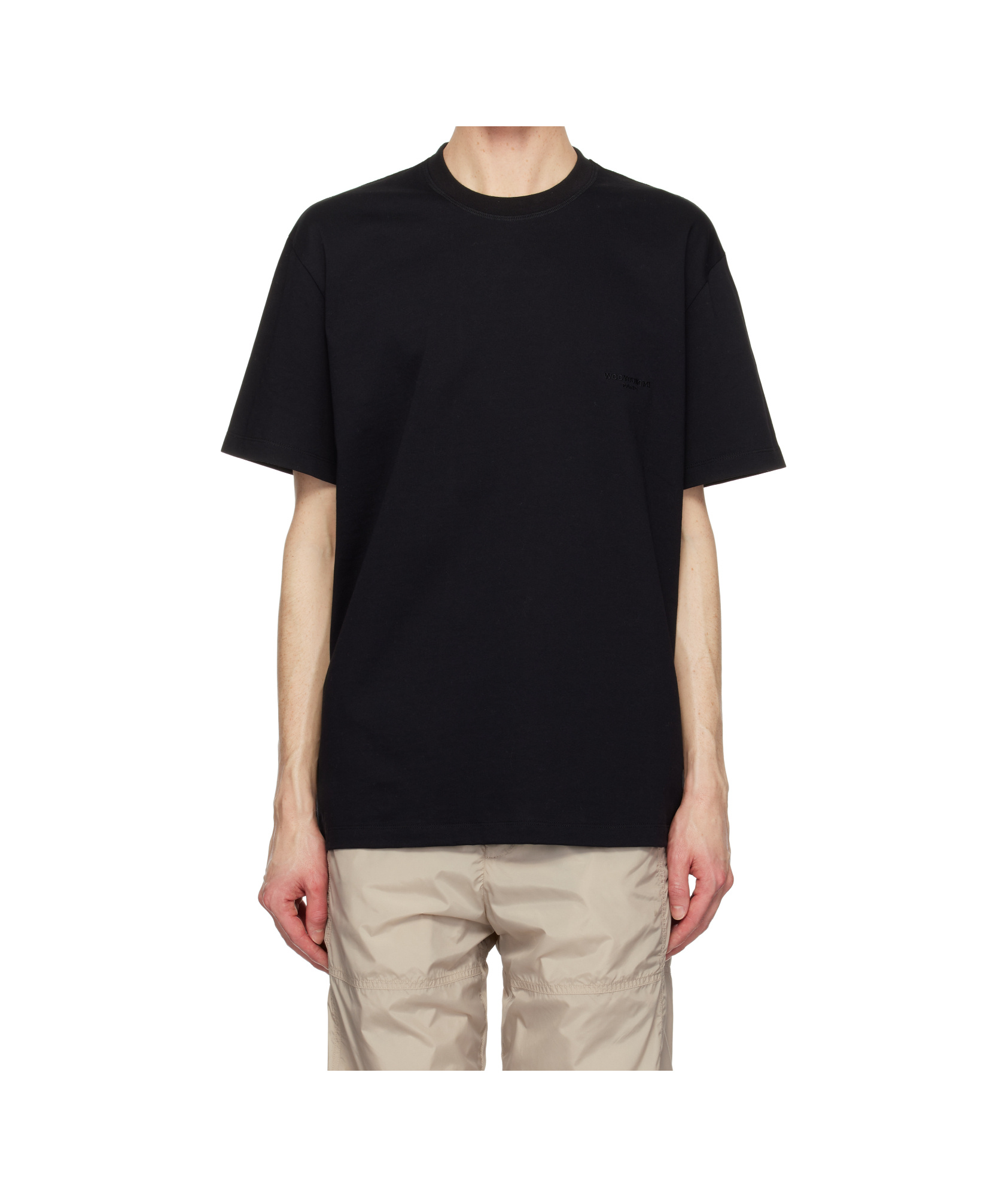 Wooyoungmi Embroidery T-shirt In Black