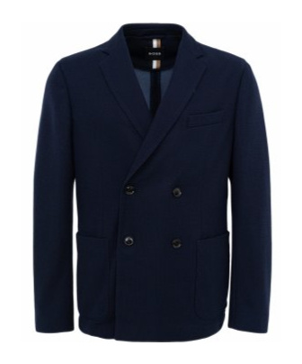 Hugo Boss Long-sleeved Suit Jacket In Black
