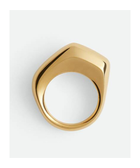 Bottega Veneta Kleiner Fin Ring In Golden