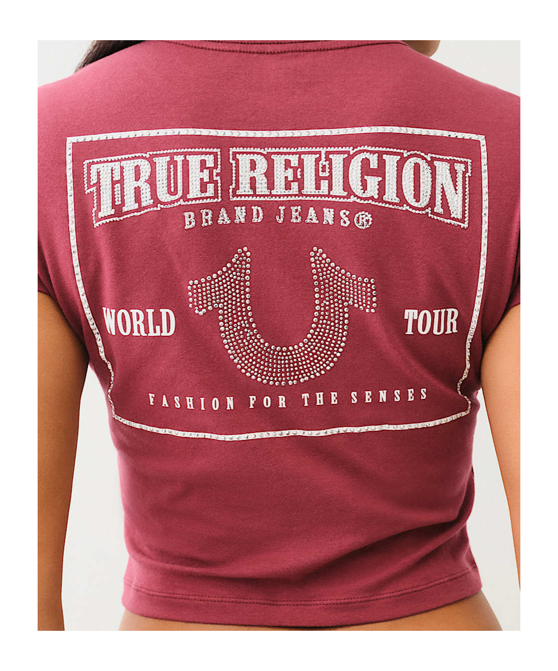 TRUE RELIGION CRYSTAL WORLD TOUR BABY TEE 