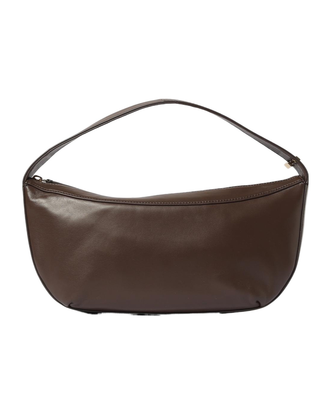Staud Demy Leather Shoulder Bag With Adjustable Strap In Brown