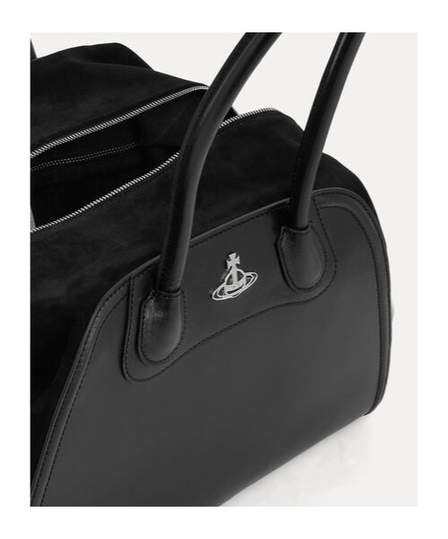 Vivienne Westwood Medium Shirley Curved Top-handle Tote Bag In Black