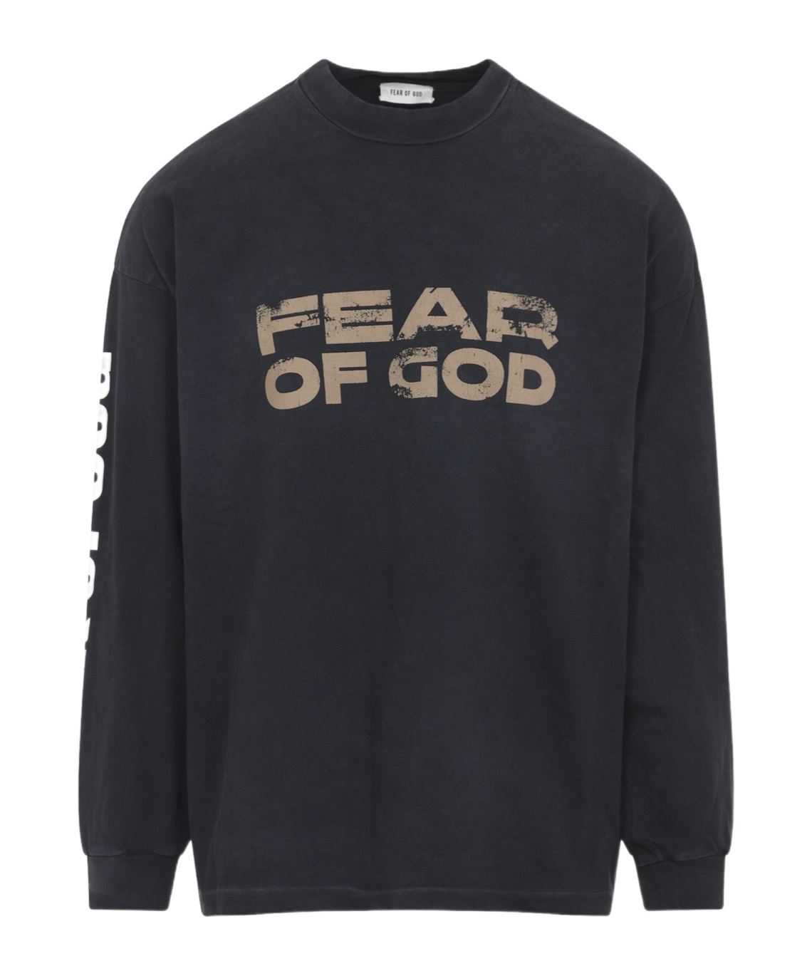 Fear Of God Mens Black Relaxed-fit Long-sleeves Cotton-jersey T-shirt In Black