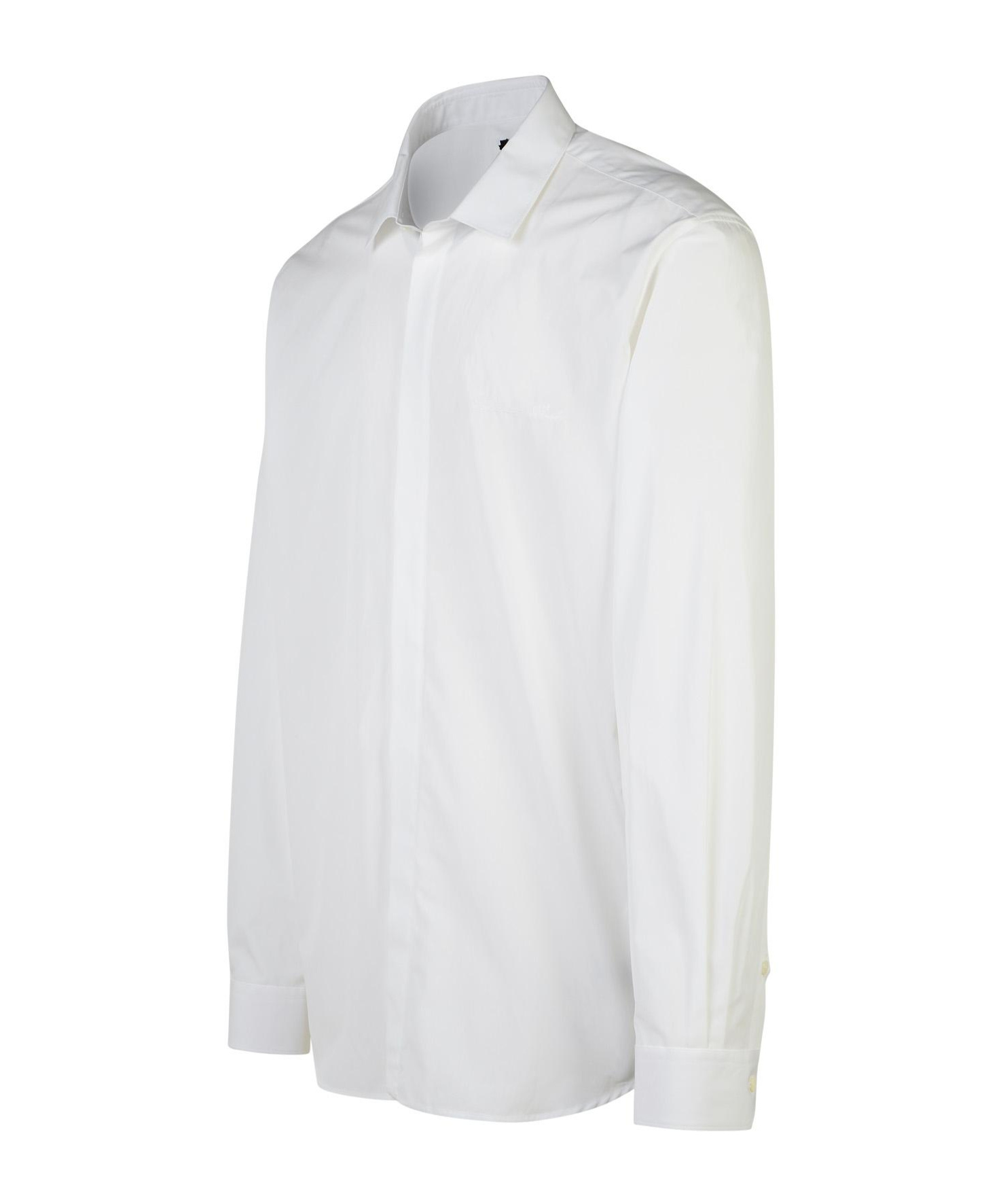 Balmain Cotton Shirt Button Cuffs In White