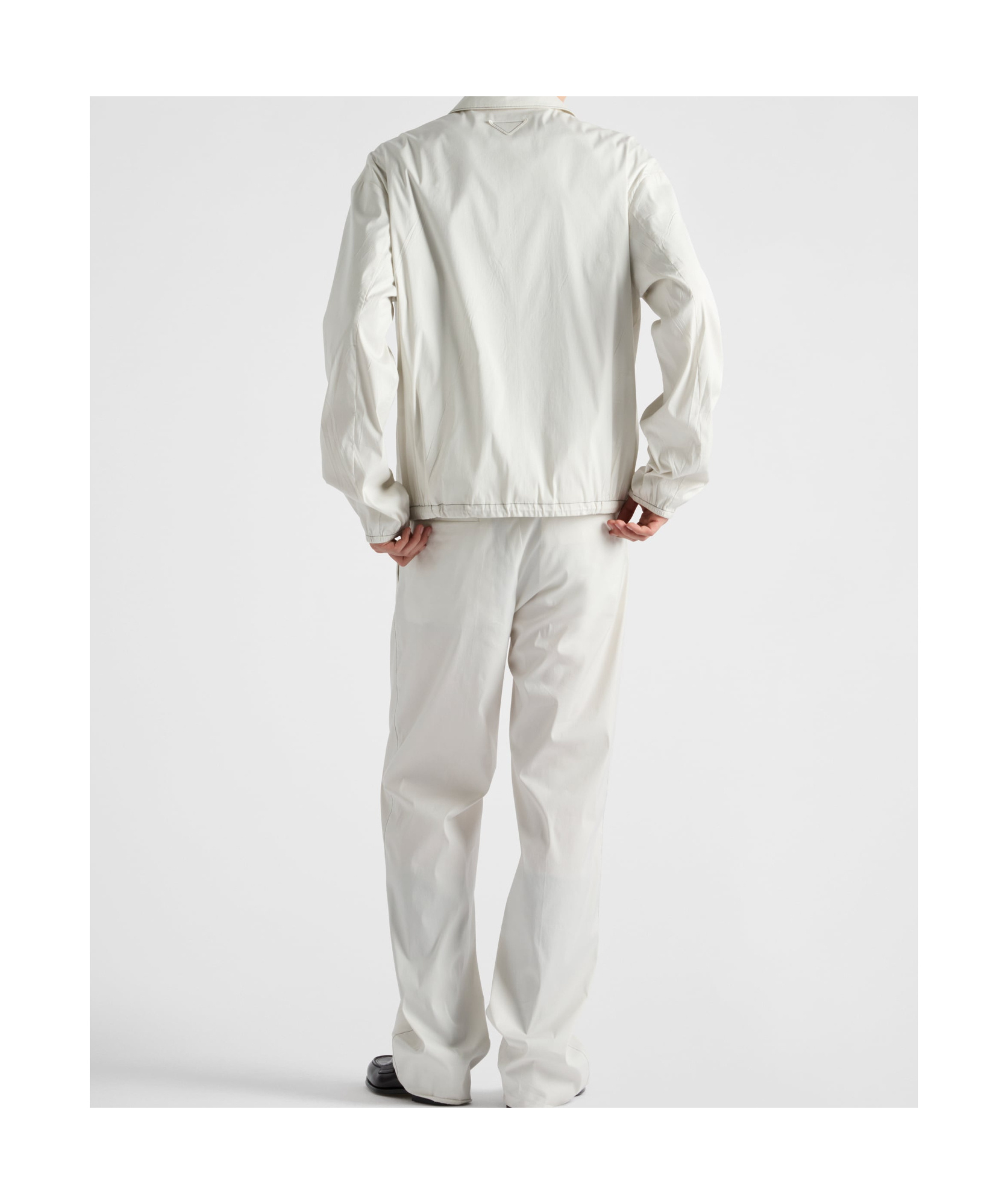 Prada Cotton Bomber Jacket In White