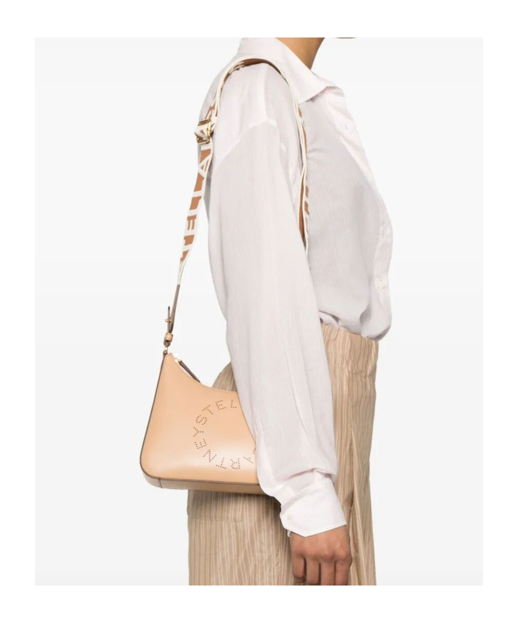 Stella Mccartney Zipper Shoulder Bag In Nude