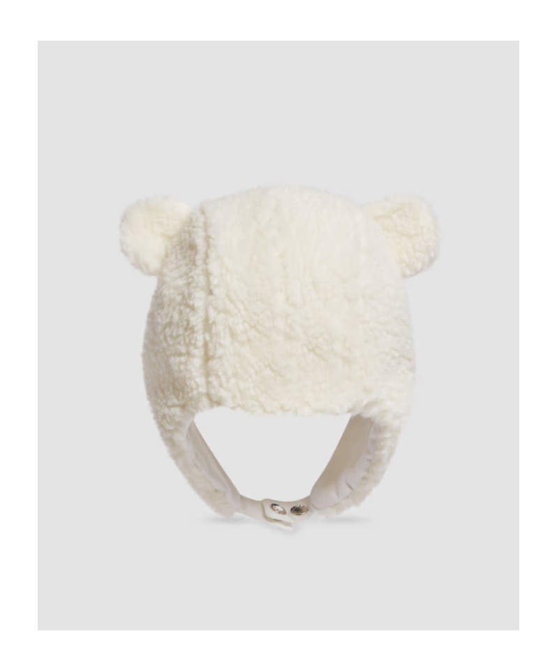 Moncler Teddy Hat With Ear Protectors In White