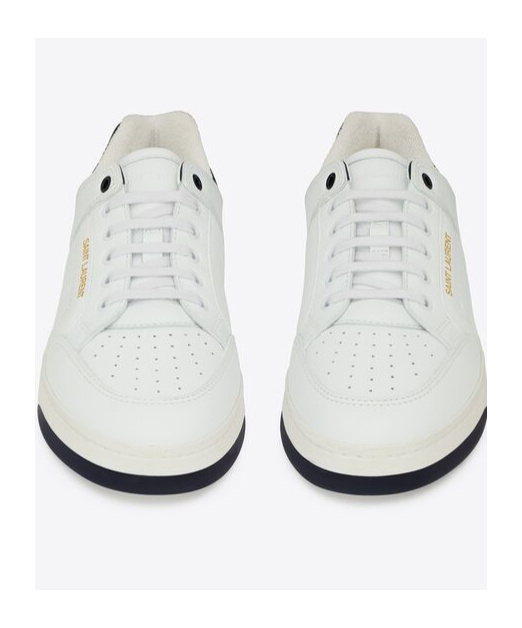 Saint Laurent Low-top Sneakers With Contrast Heel Tab In White