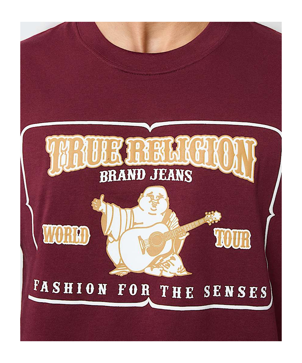 True Religion Buddha High Density Tee In Brown