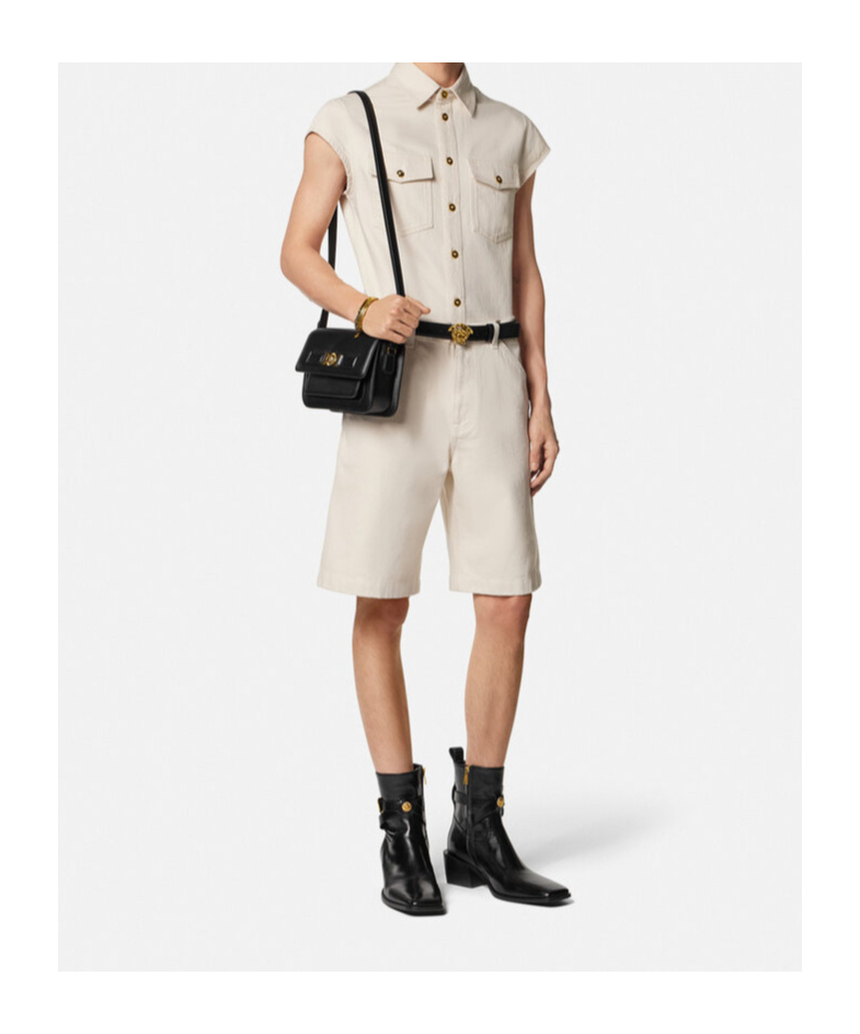 Versace Medusa Biggie Denim Cargo Shorts