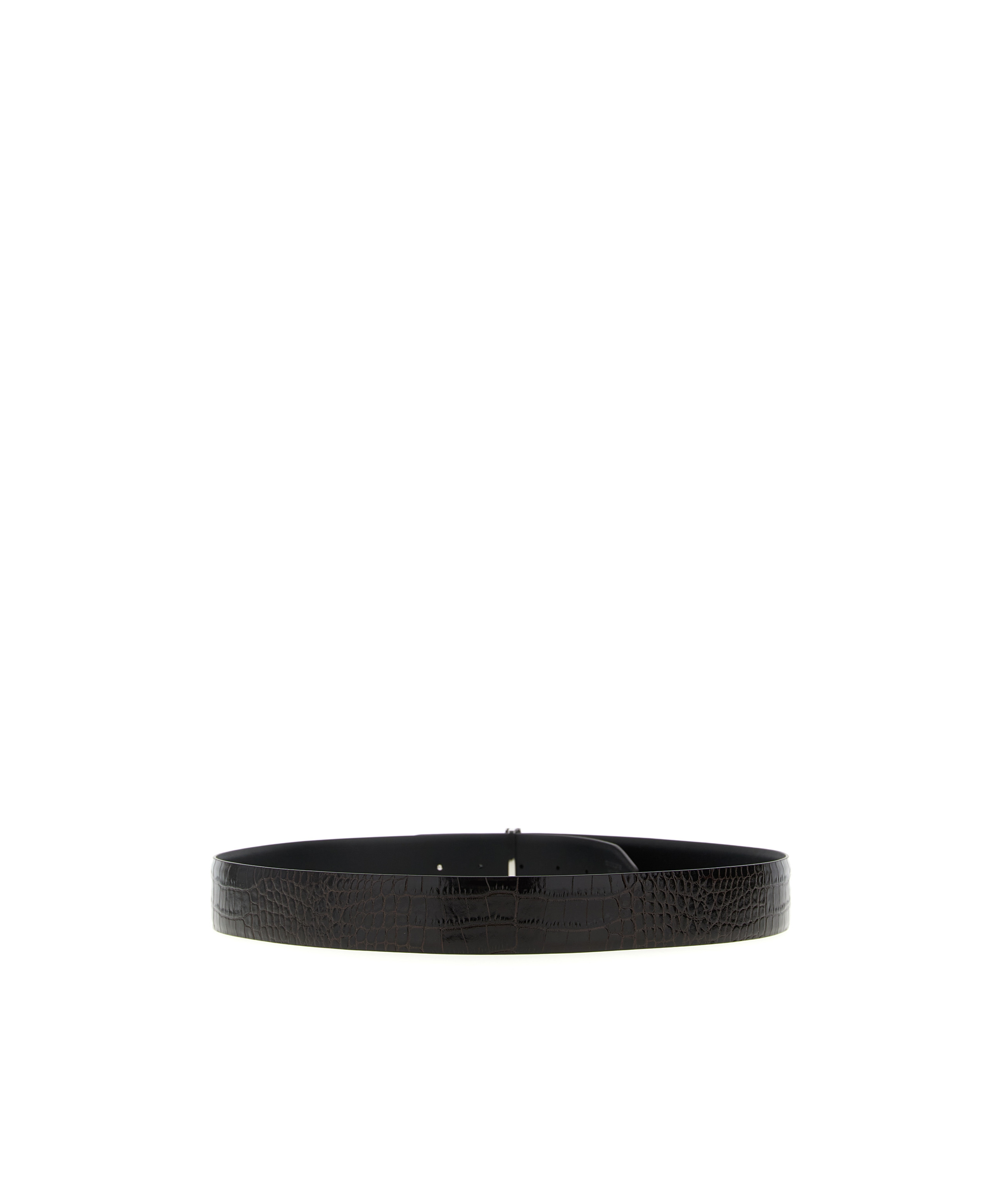 Tom Ford Reversible Crocodile Leather Belt In Brown