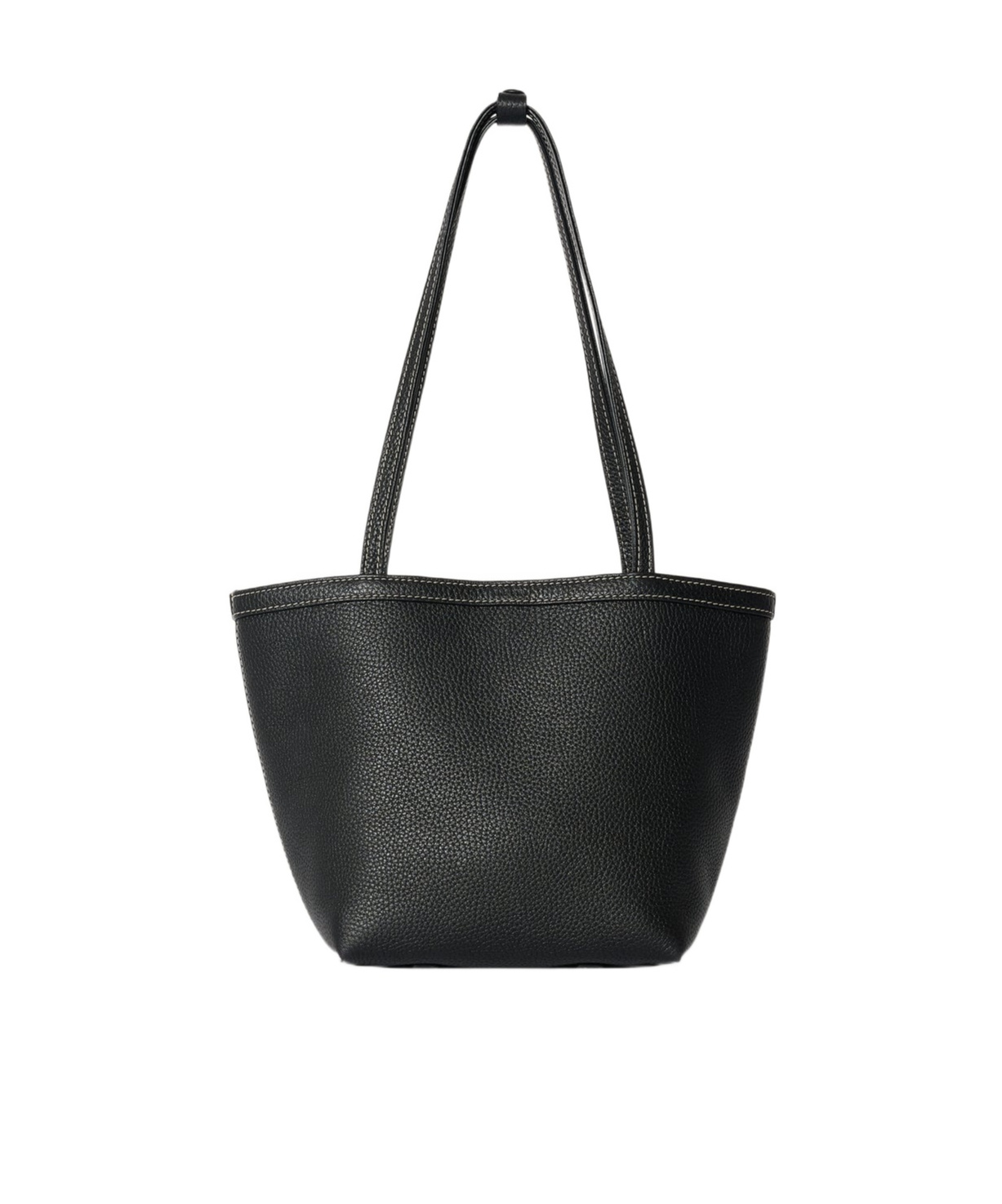 The Row Medium Park Tote Stitch Shoulder Bag In Black