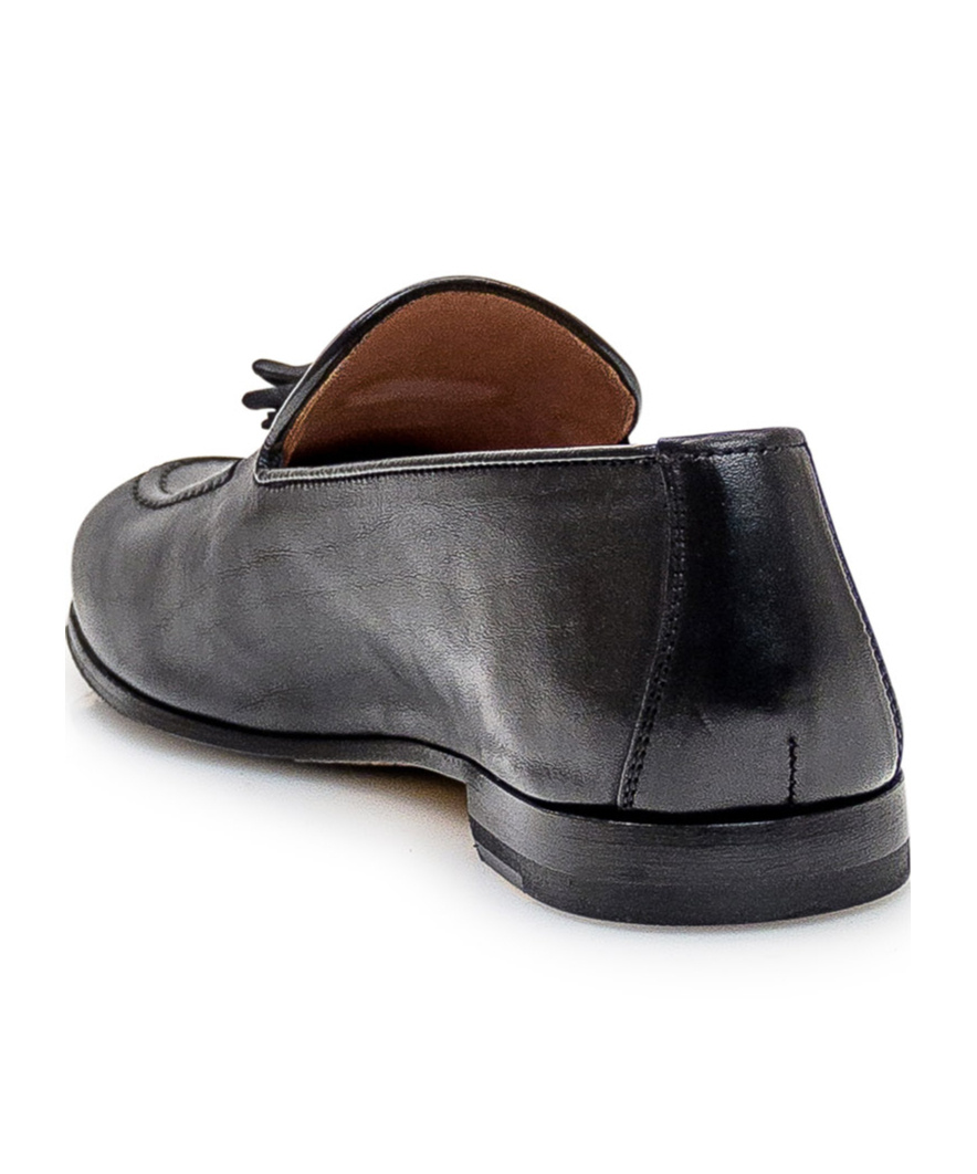 Doucal's Mens Max Flexi Leather Loafers Navy In Black