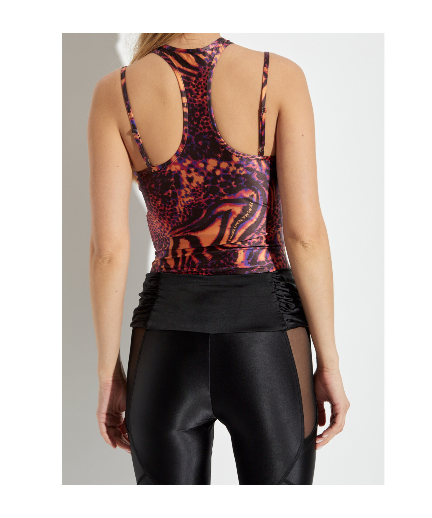 Versace Jeans Round-neck Jumpsuit In Brown