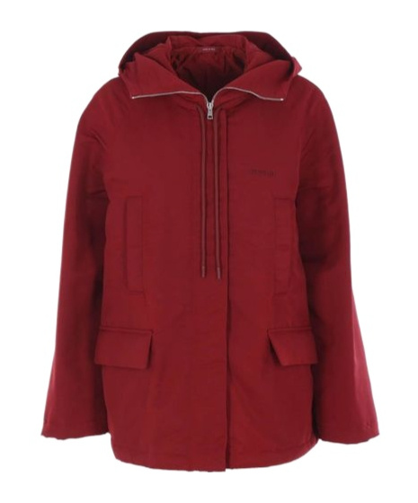 Gucci Padded Hooded Jacket In Red