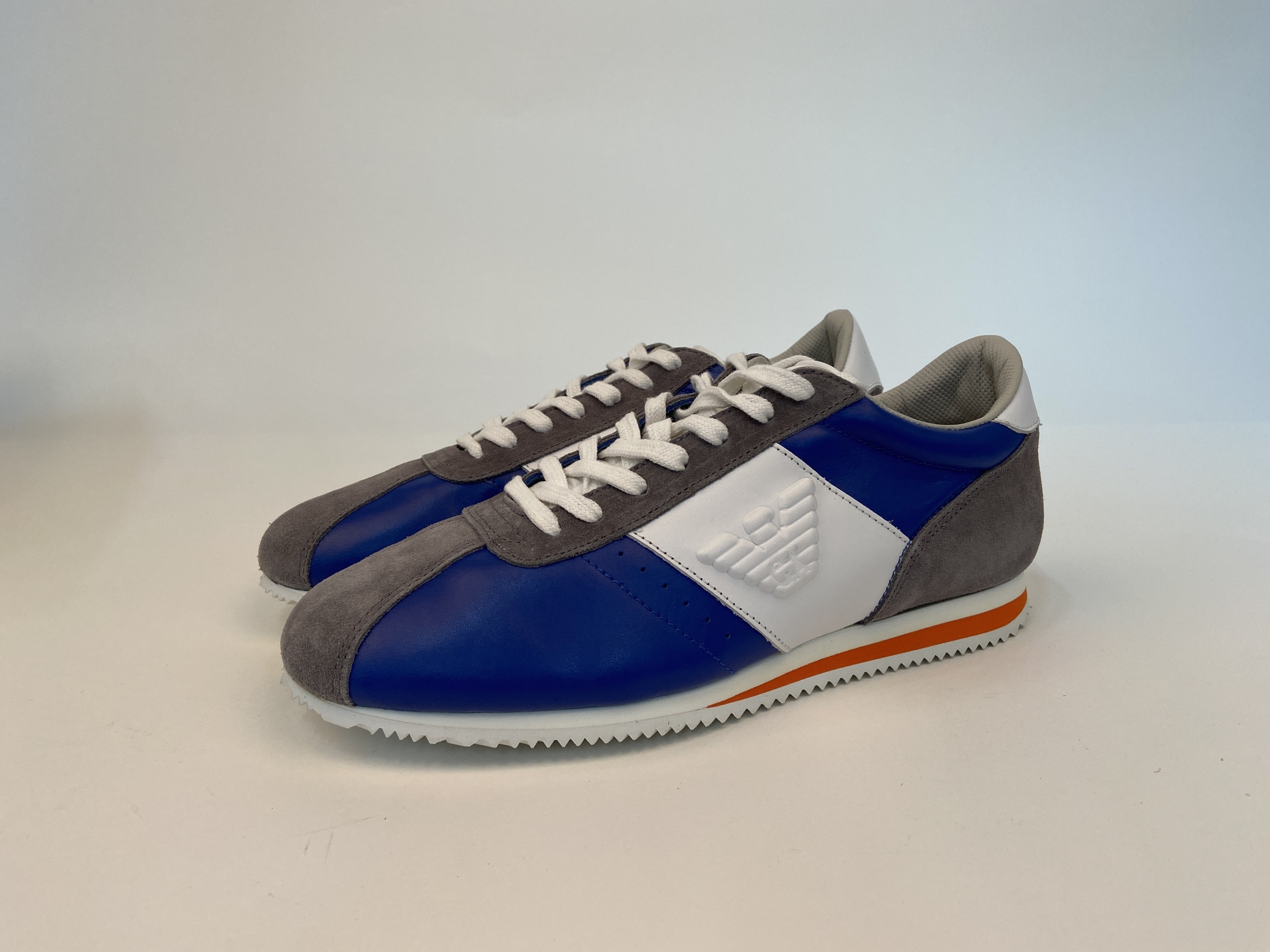 Emporio Armani Strap-up Casual Sneakers In Black