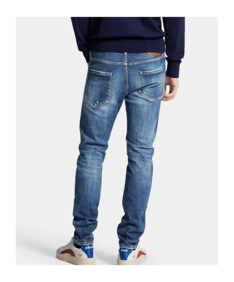 Dsquared2 Belt Loop Jeans In Blue