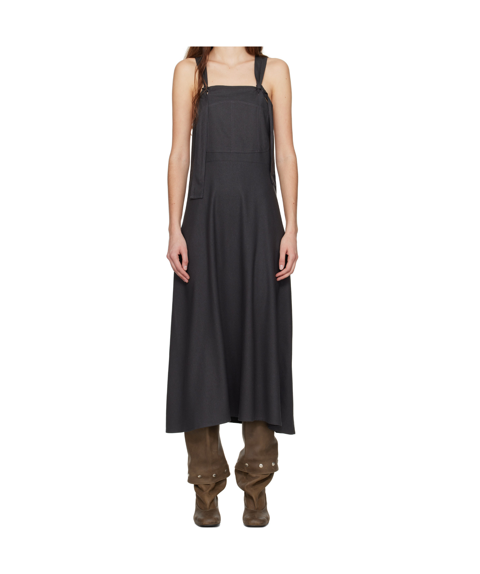 BASERANGE GREN OVERALLS MIDI DRESS