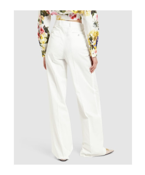 DOLCE & GABBANA BELT AND LOOP WIDE-LEG PANTS